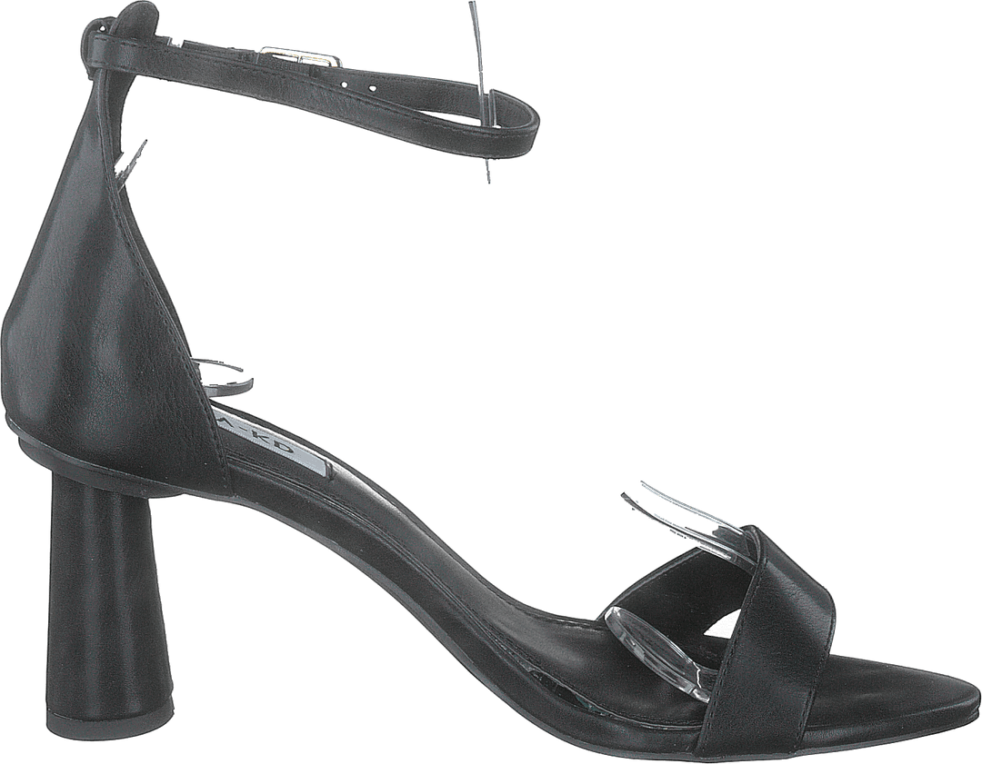 Cone Shape Strap Heels Black