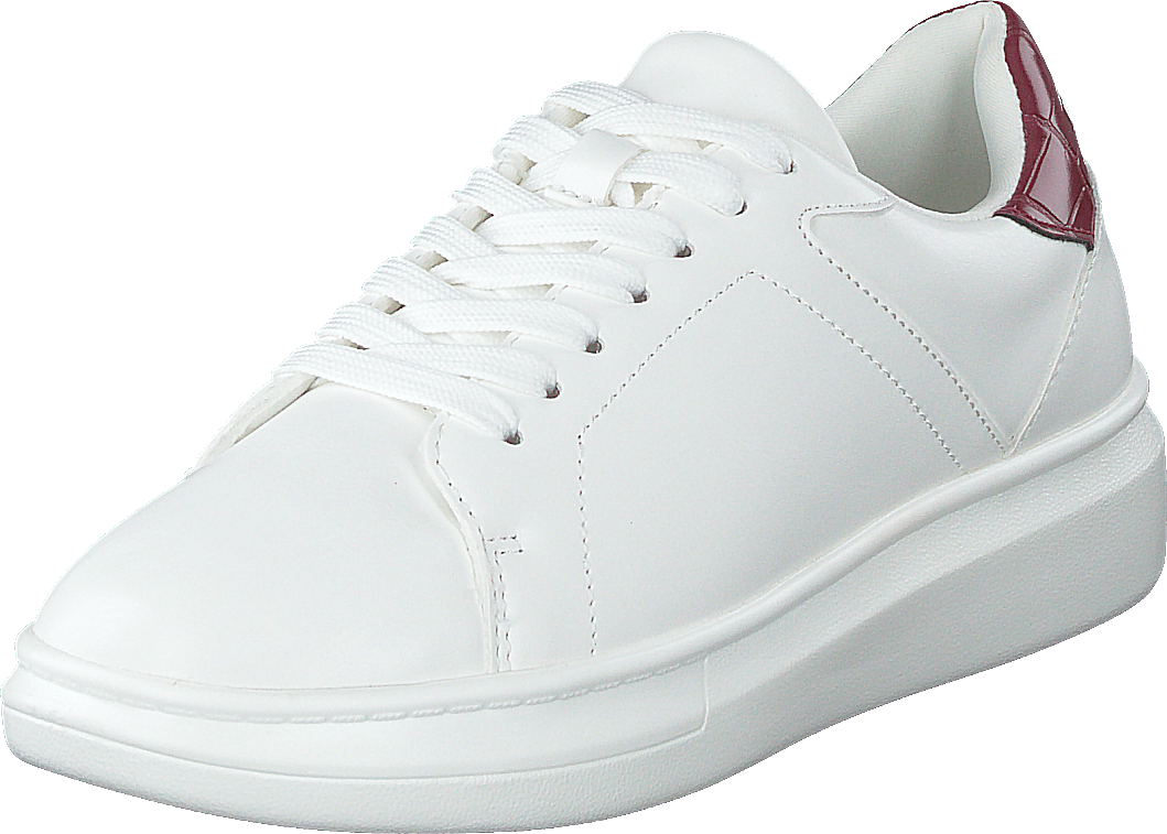 Kurvige Plateau-Turnschuhe Weiß