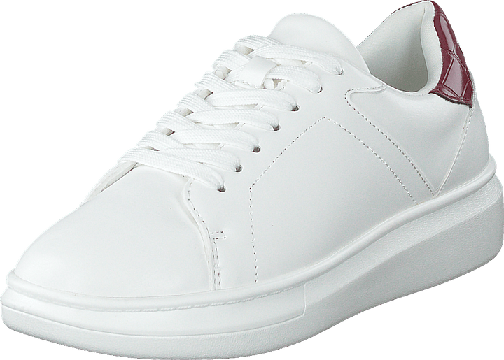 Kurvige Plateau-Turnschuhe Weiß
