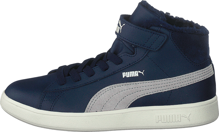 Puma Smash V2 Mid L Fell V Ps Peacoat-Grau Violett