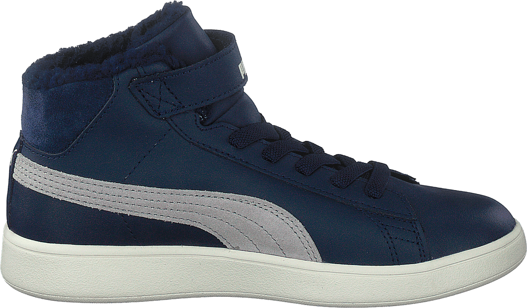 Puma Smash V2 Mid L Fell V Ps Peacoat-Grau Violett