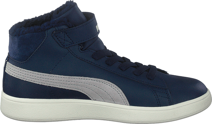 Puma Smash V2 Mid L Fell V Ps Peacoat-Grau Violett