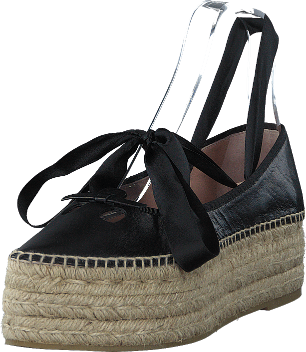 The Mouse Platform Espadrille Black