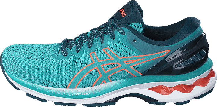 Gel-kayano 27 Techno Cyan/sunrise Red