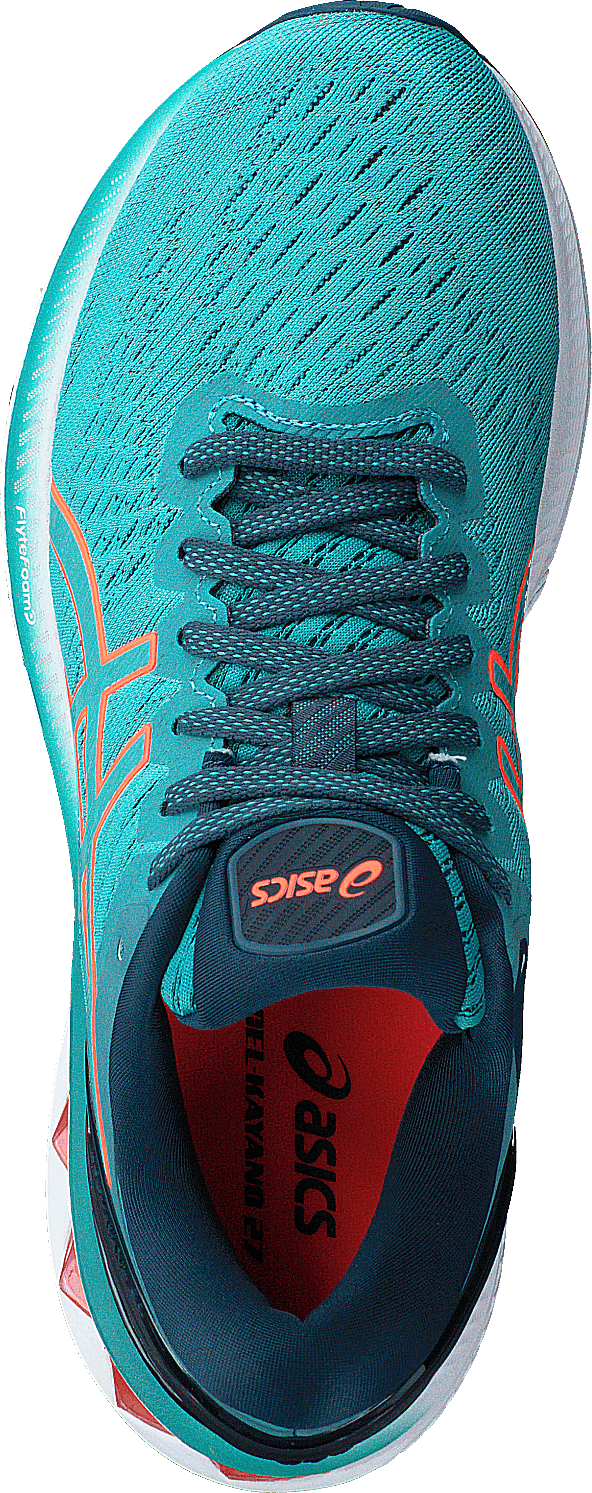 Gel-kayano 27 Techno Cyan/sunrise Red