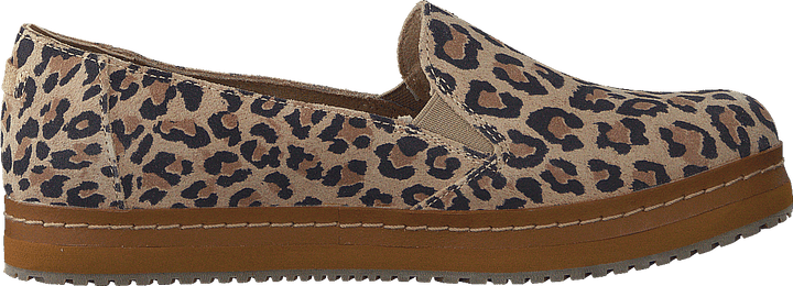 Palma Wrap Desert i skinn og semsket skinn med leopardmønster