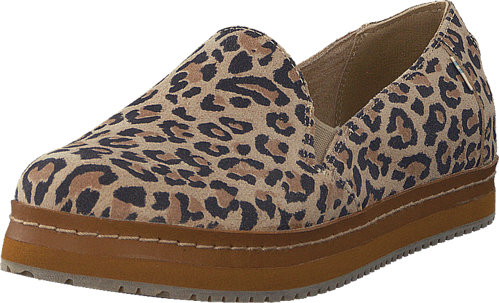 Palma Wrap Desert i skinn og semsket skinn med leopardmønster