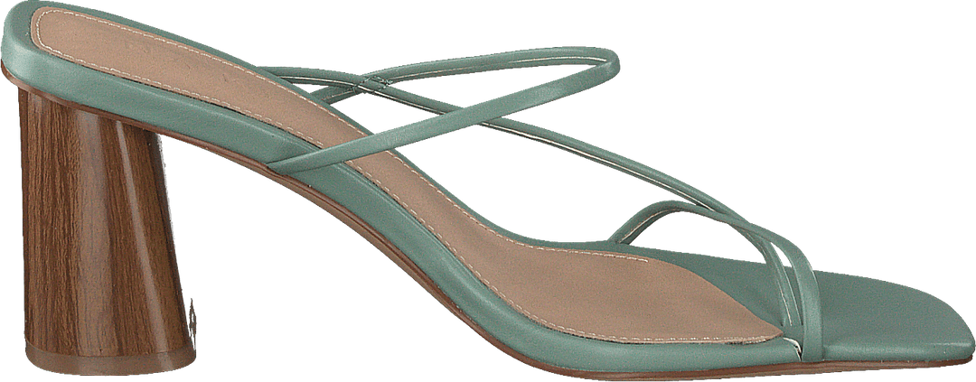 Hieno Strappy Block Heel pastelli vihreä