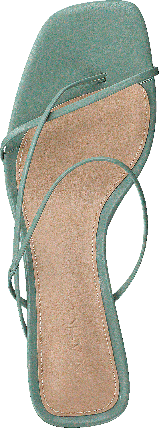 Hieno Strappy Block Heel pastelli vihreä
