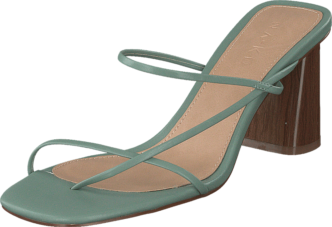 Hieno Strappy Block Heel pastelli vihreä