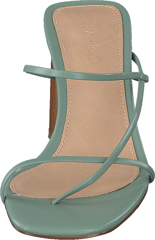 Hieno Strappy Block Heel pastelli vihreä