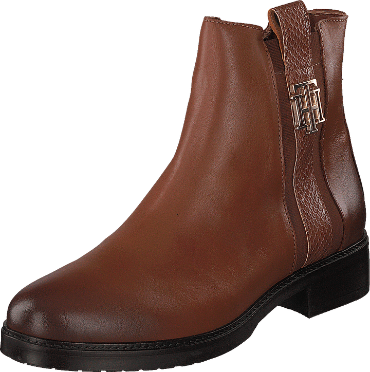 Th Interlock Leather Flat Boot Brown