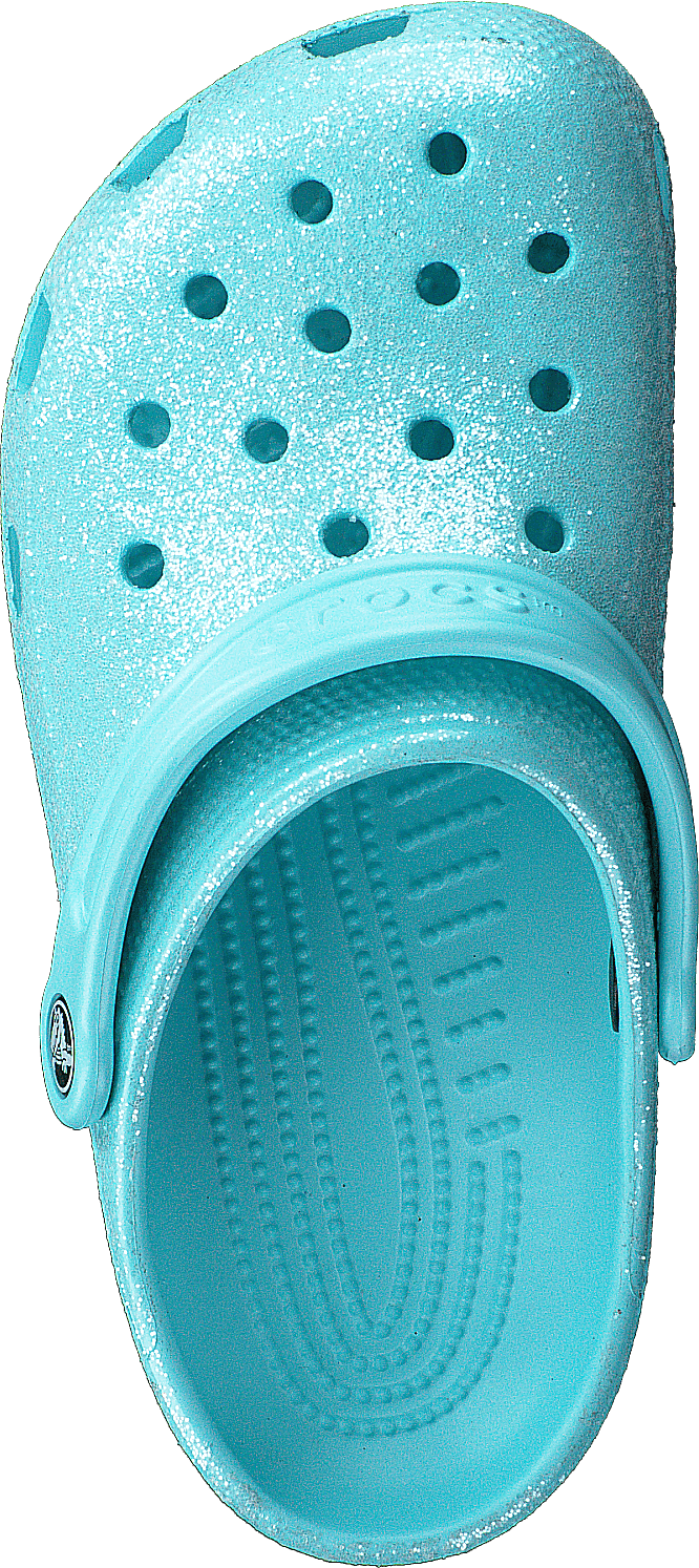 Classic Glitter Clog Kids Ice Blue