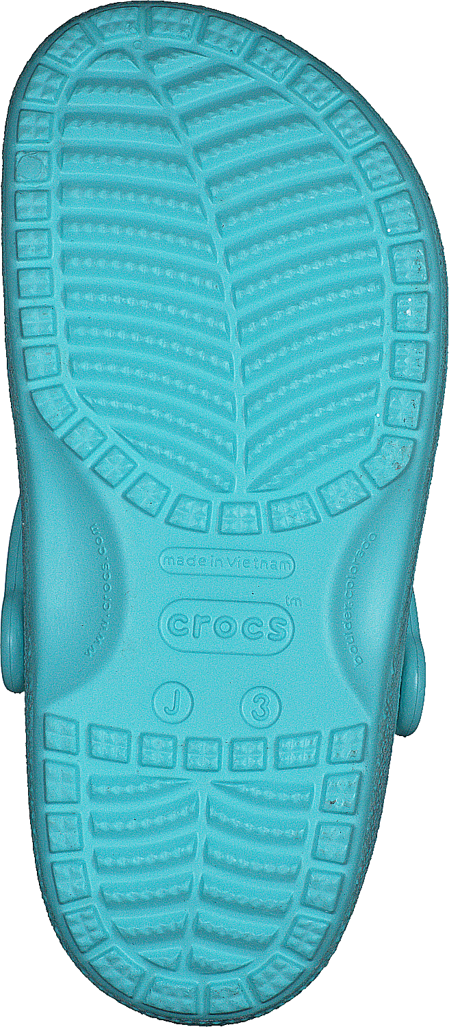 Classic Glitter Clog Kids Ice Blue
