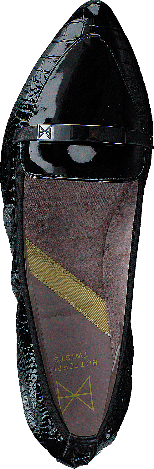 Katia Black Patent Croc