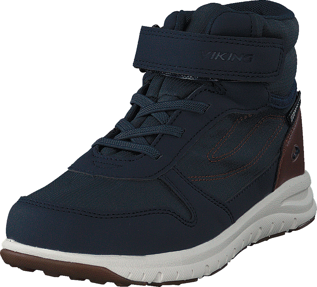 Hovet Mid WP Navy/Cognac