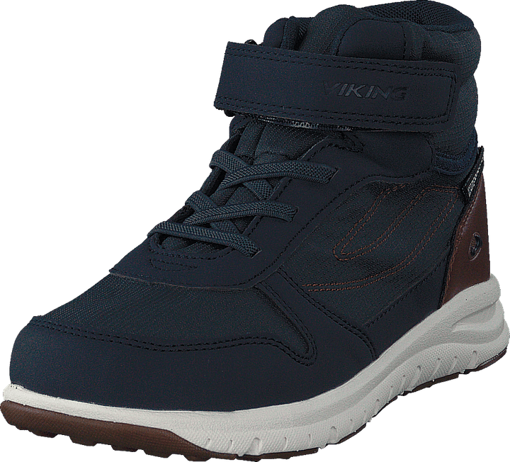Hovet Mid WP Navy/Cognac