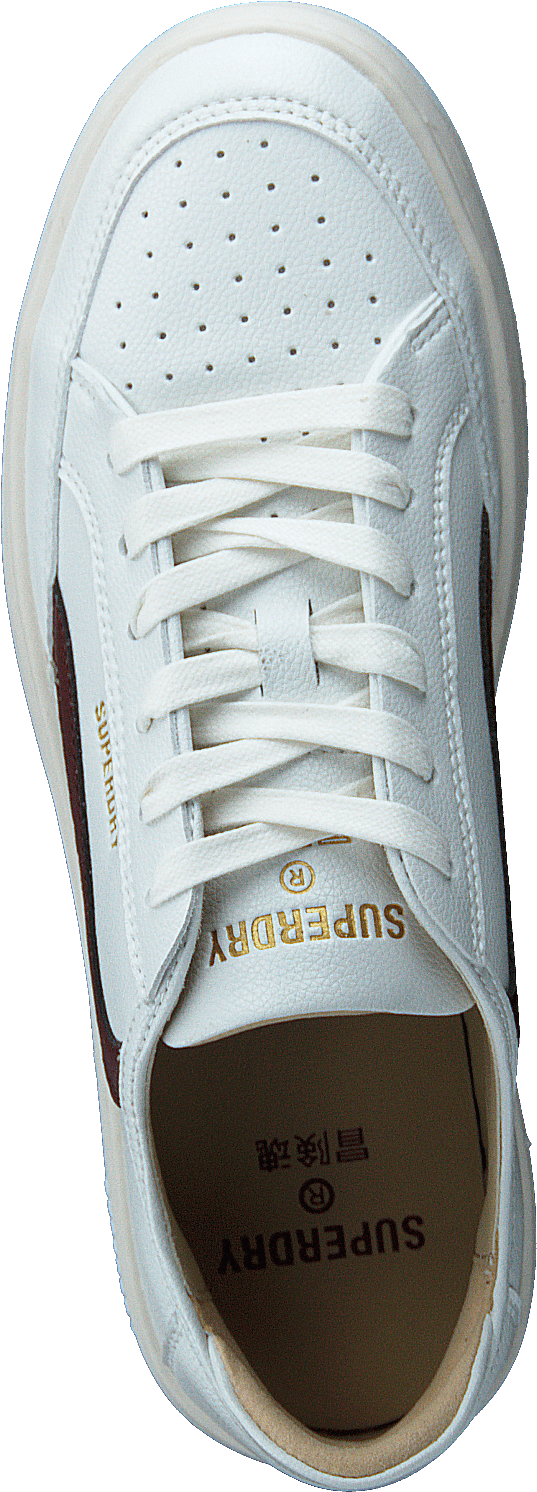 Basket Lux Low Trainer Optic/oxblood