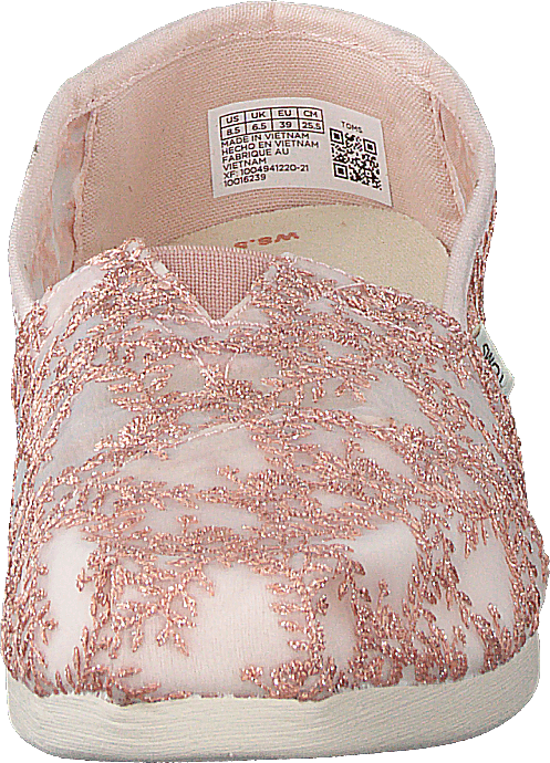Pizzo floreale Hibiscus Alprg oro rosa metallizzato
