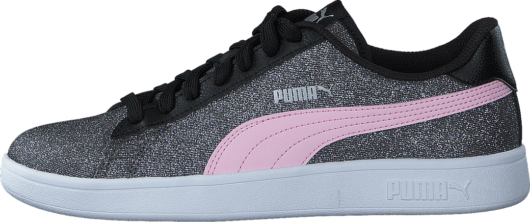 Puma Smash V2 Glitz Glam Jr Black-pinklady