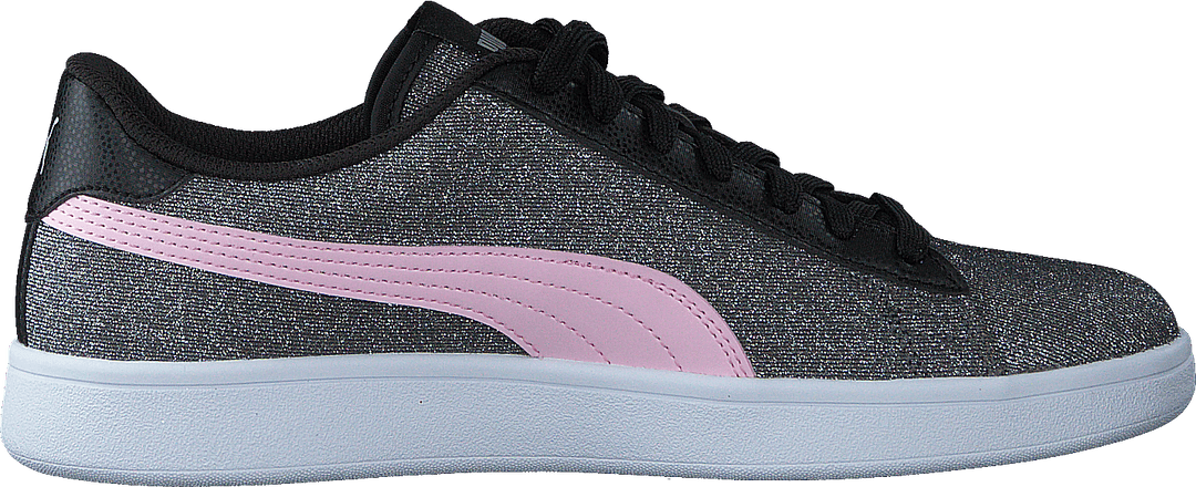 Puma Smash V2 Glitz Glam Jr Black-pinklady