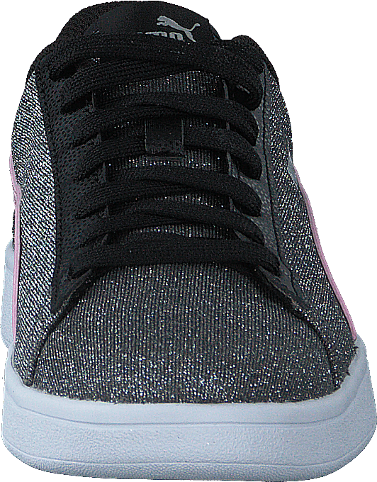 Puma Smash V2 Glitz Glam Jr Black-pinklady