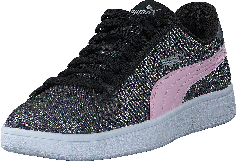 Puma Smash V2 Glitz Glam Jr Black-pinklady