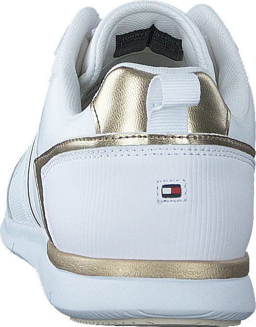 Metallic Lightweight Sneaker White Gold