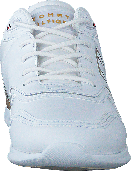 Metallic Lightweight Sneaker White Gold