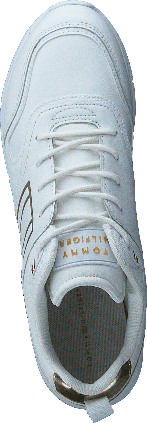 Metallic Lightweight Sneaker White Gold