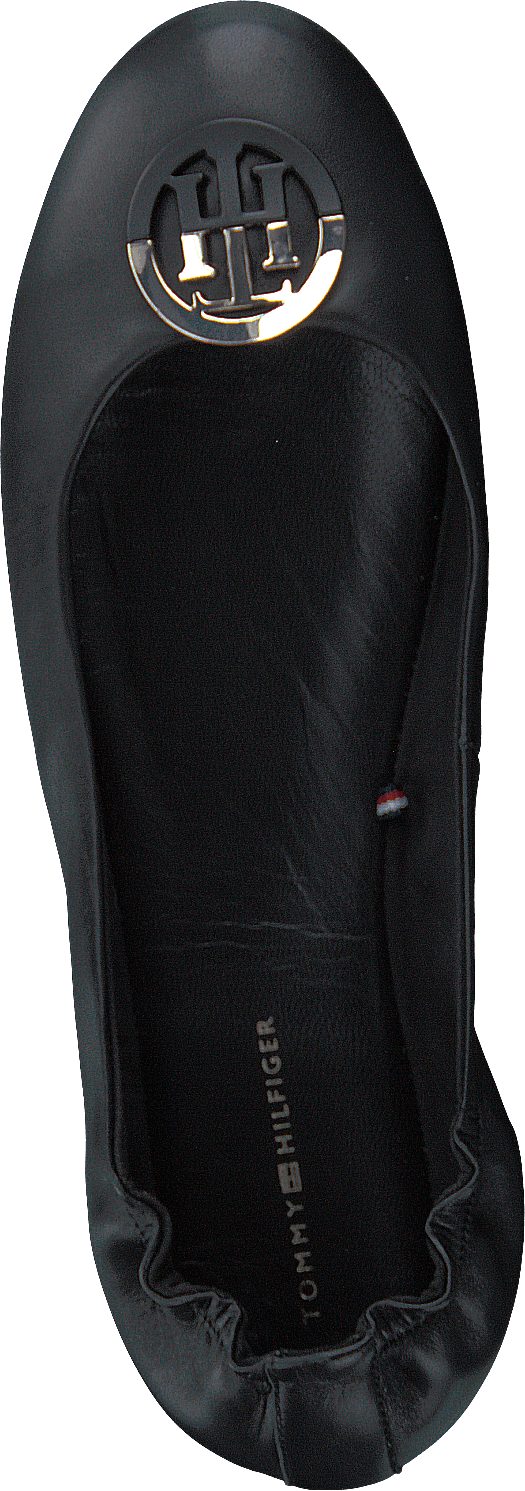 Th Basic Ballerina in pelle nera