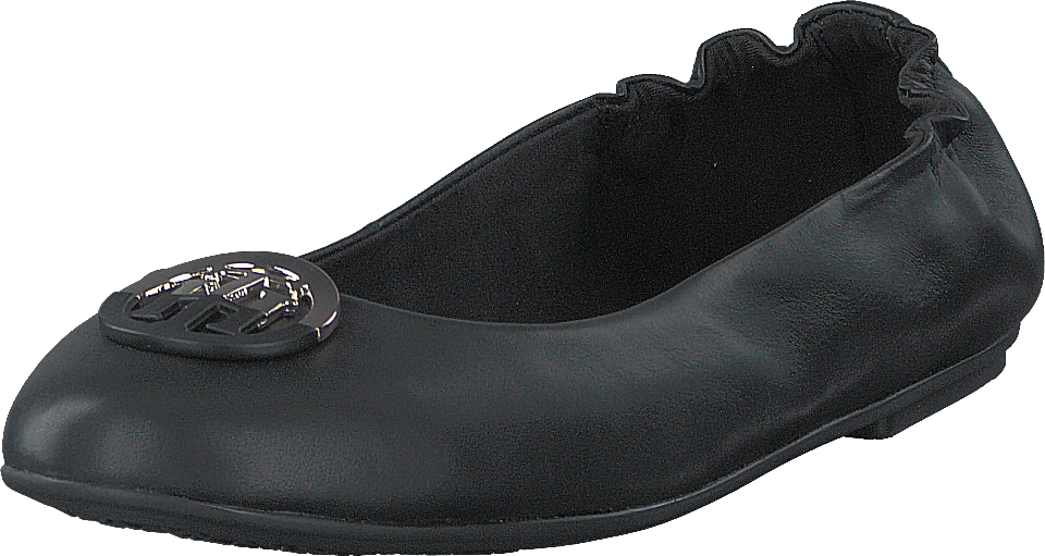 Th Basic Ballerina in pelle nera