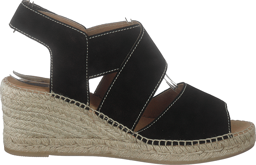 Ania Natural Suede Negro