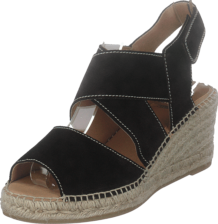 Ania Natural Suede Negro