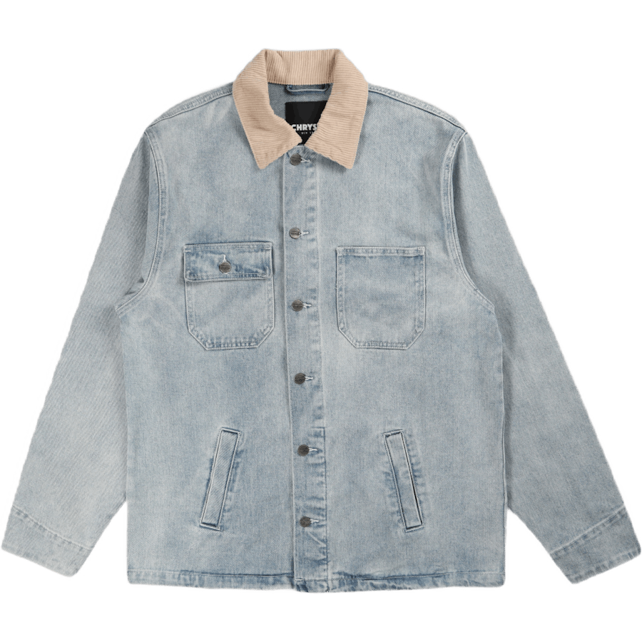 Washed Denim Chore Jacket Blue