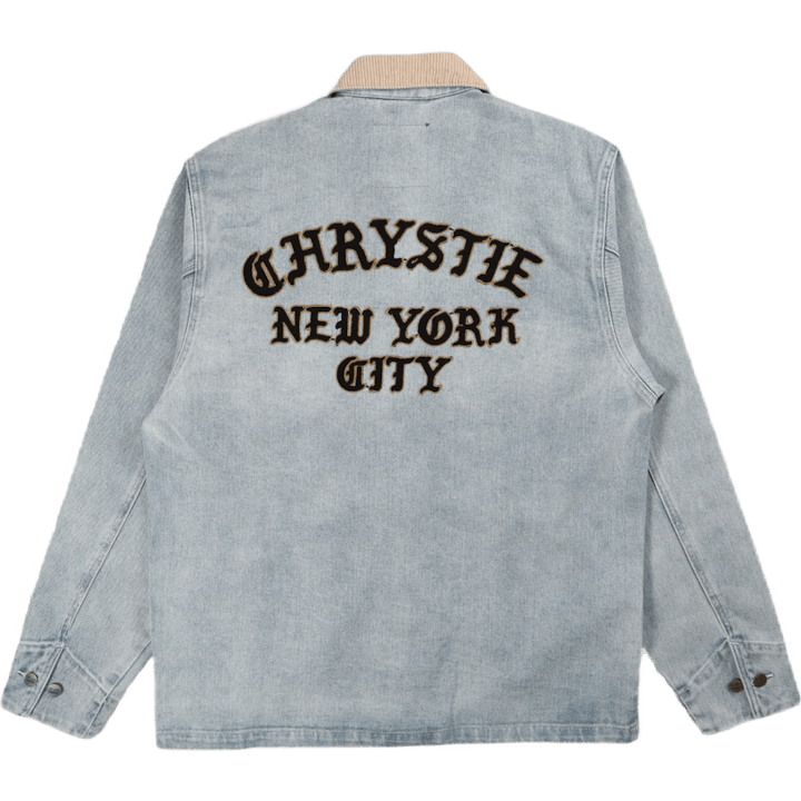 Washed Denim Chore Jacket Blue