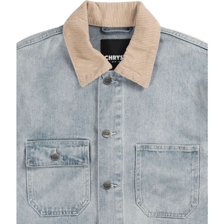 Washed Denim Chore Jacket Blue