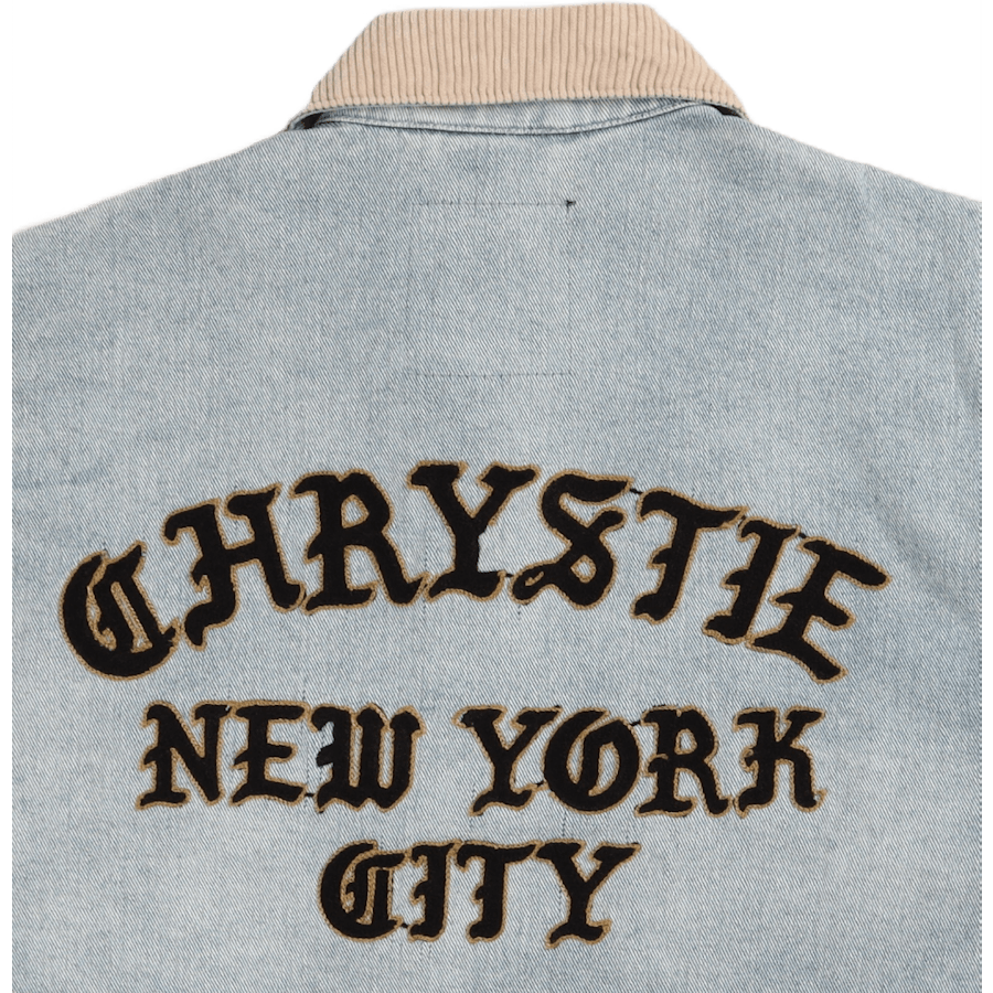 Washed Denim Chore Jacket Blue