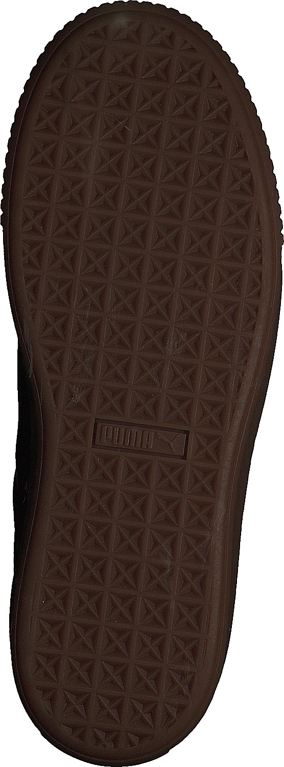Basket Platform Patent Sneaker Black