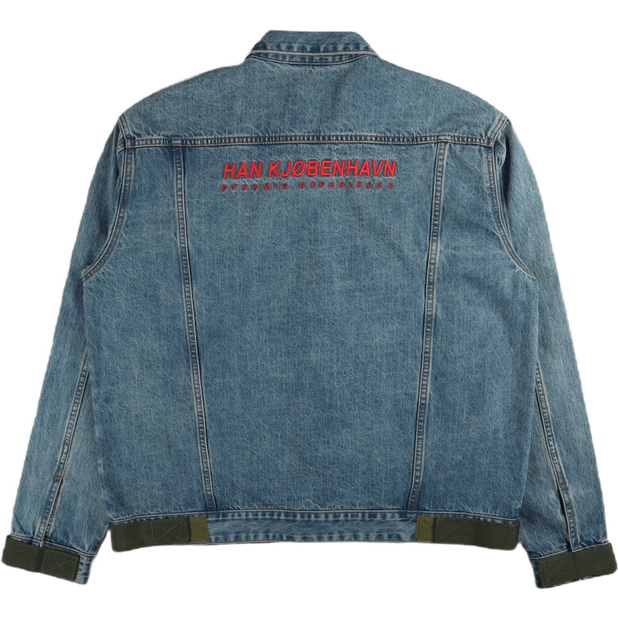 Velcro Denim Jacket Blue