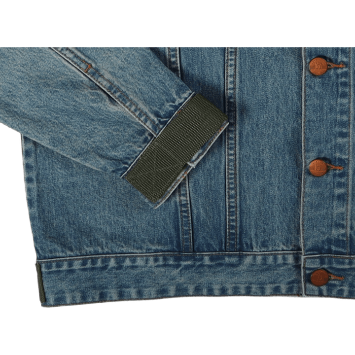 Velcro Denim Jacket Blue