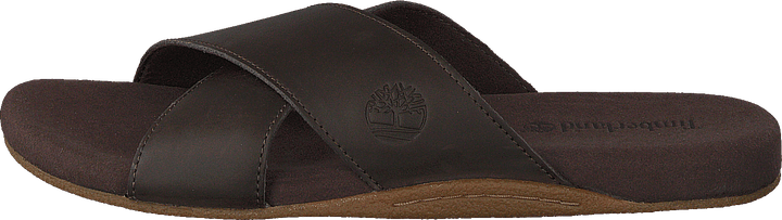 Seatonbay Crossstrapslide Dark Brown Leather