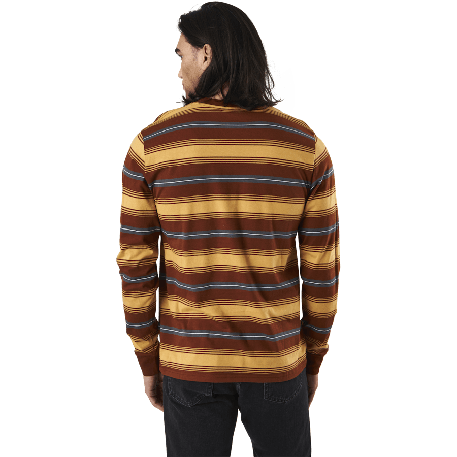 L/s Tričko Buren Stripe, Brandy