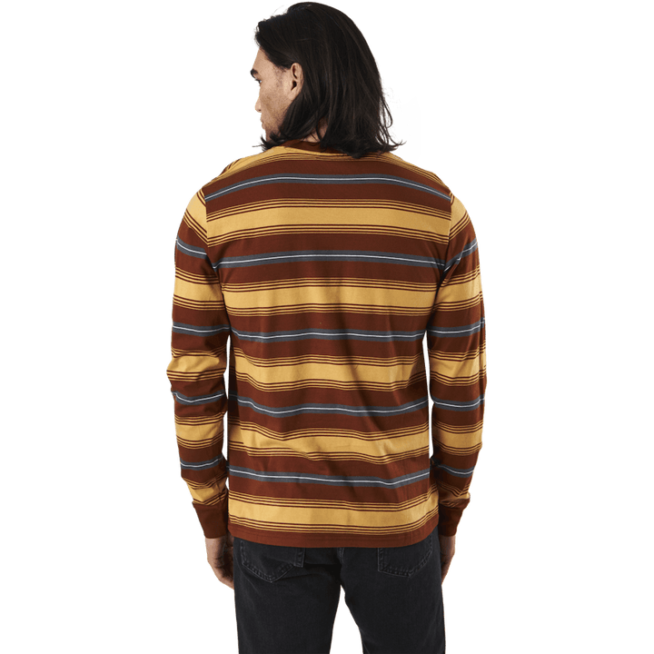 L/s Tričko Buren Stripe, Brandy