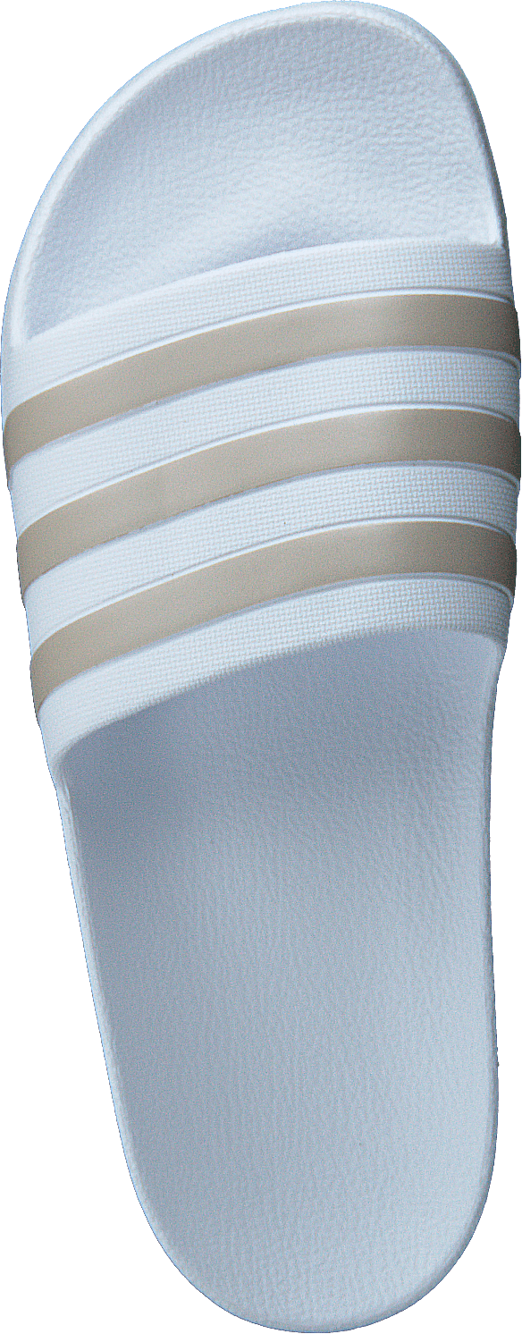 Claquettes Adilette Aqua Blanc nuage / Platine métallisé / Blanc nuage