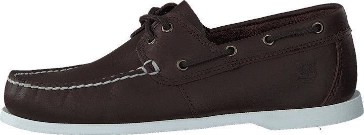 Chaussure bateau Cedar Bay en cuir pleine fleur marron foncé