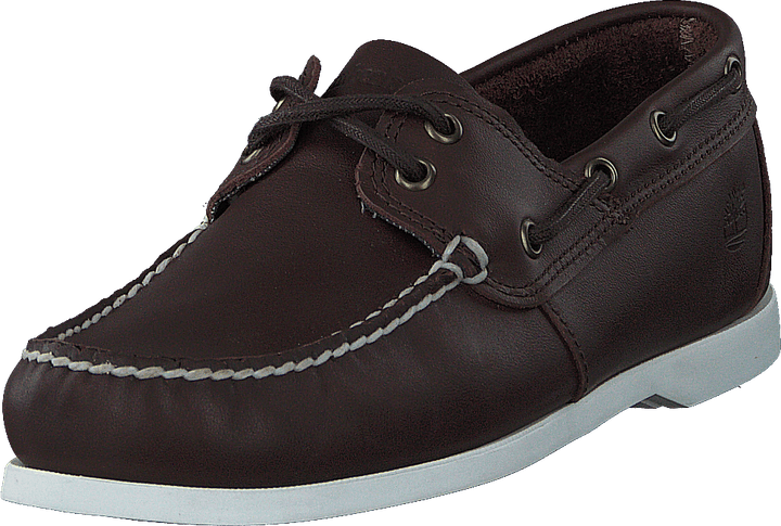 Chaussure bateau Cedar Bay en cuir pleine fleur marron foncé