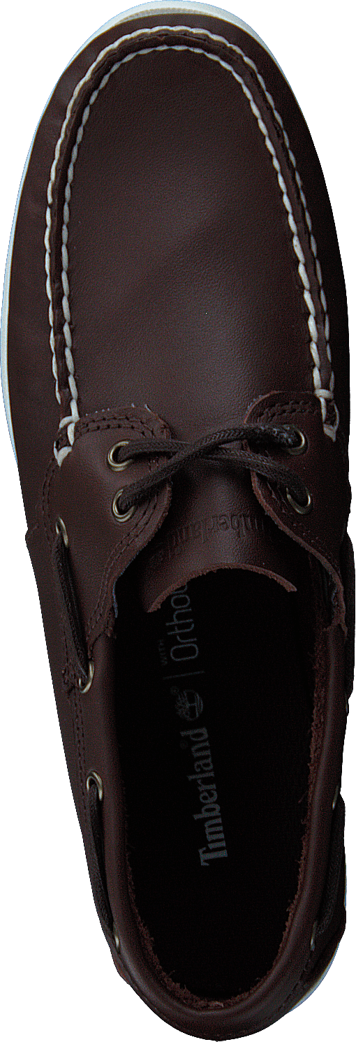 Chaussure bateau Cedar Bay en cuir pleine fleur marron foncé