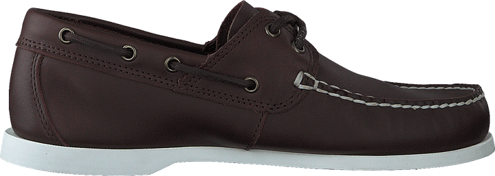 Chaussure bateau Cedar Bay en cuir pleine fleur marron foncé