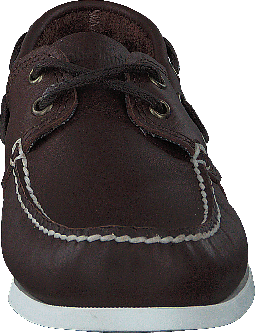 Chaussure bateau Cedar Bay en cuir pleine fleur marron foncé